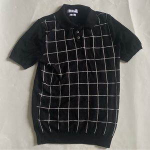 Urban Outfitters Knitted Polo. Black and medium  men’s. Old money aesthetic